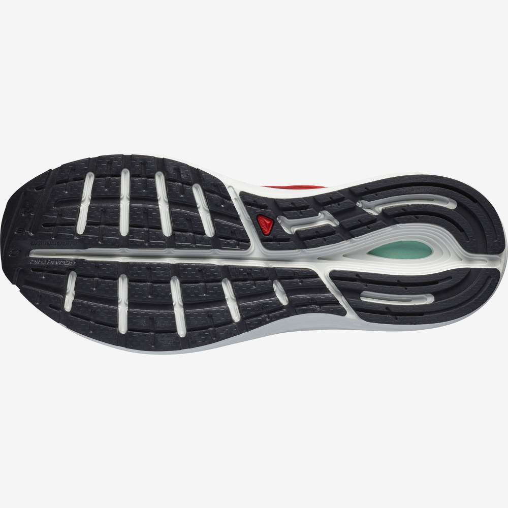 White Red Salomon Sonic 4 Confidence Men's Running Shoes | 490176BOF