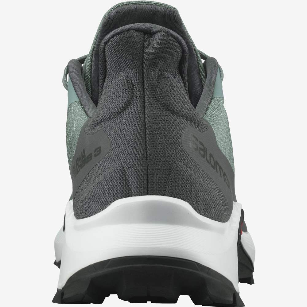 White Salomon Alphacross 3 Men's Trail Running Shoes | 946501VAE
