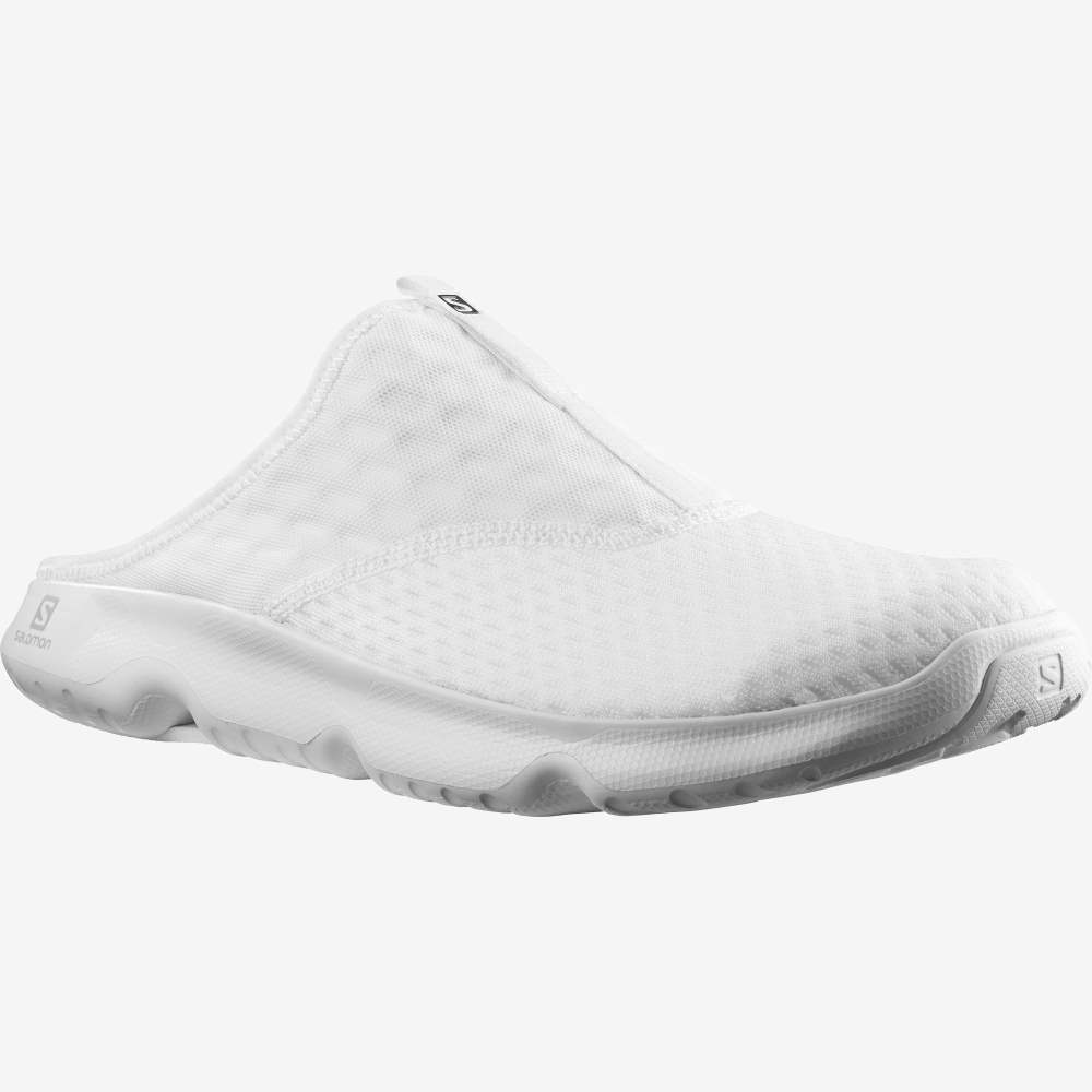 White Salomon Reelax Slide 5.0 Men's Sandals | 813794SLW