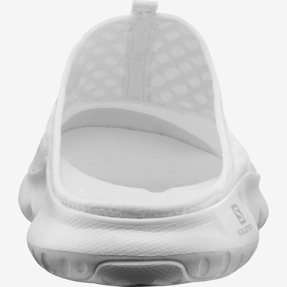 White Salomon Reelax Slide 5.0 Men's Sandals | 813794SLW