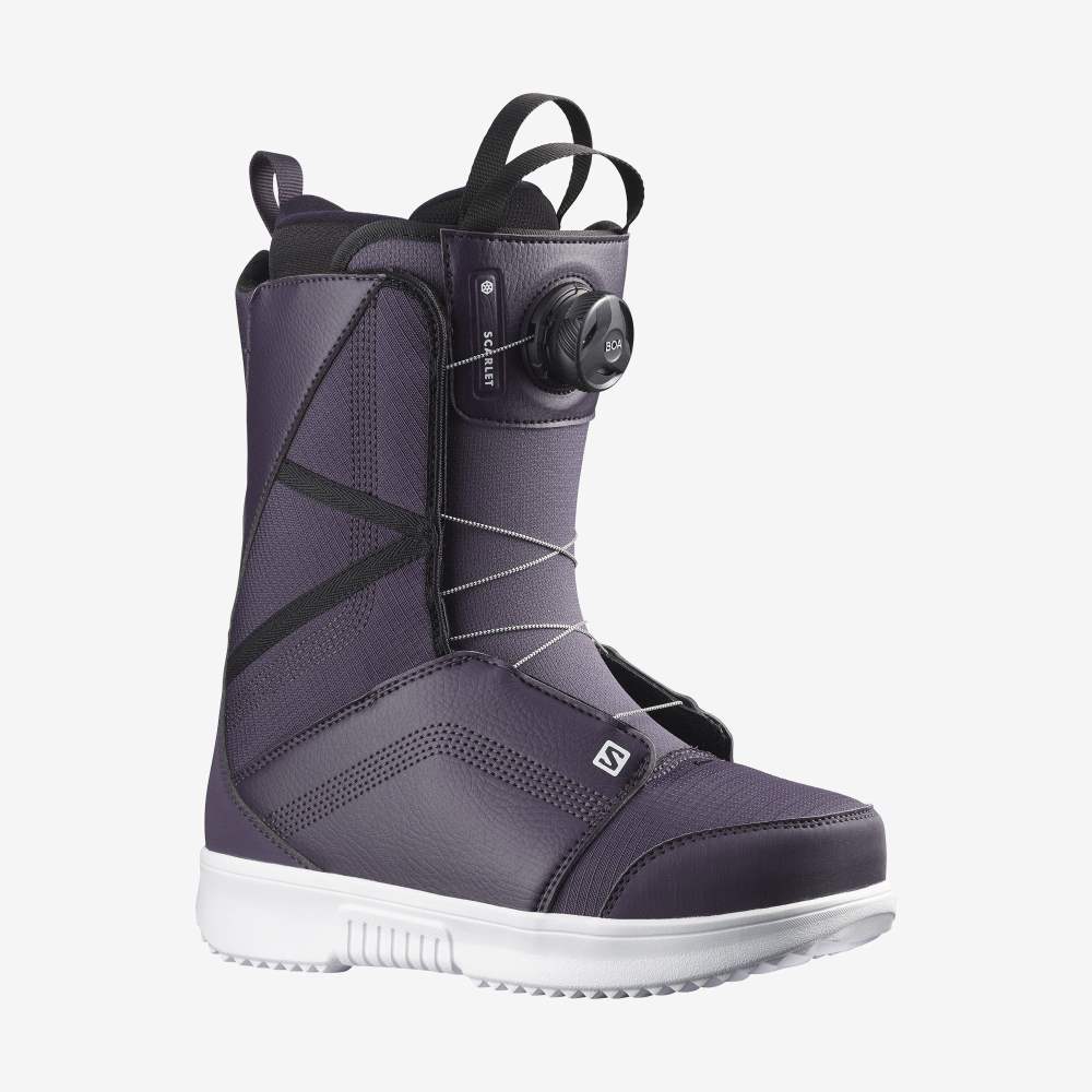 White Salomon Scarlet Boa Women\'s Snow Boots | 296547VJF