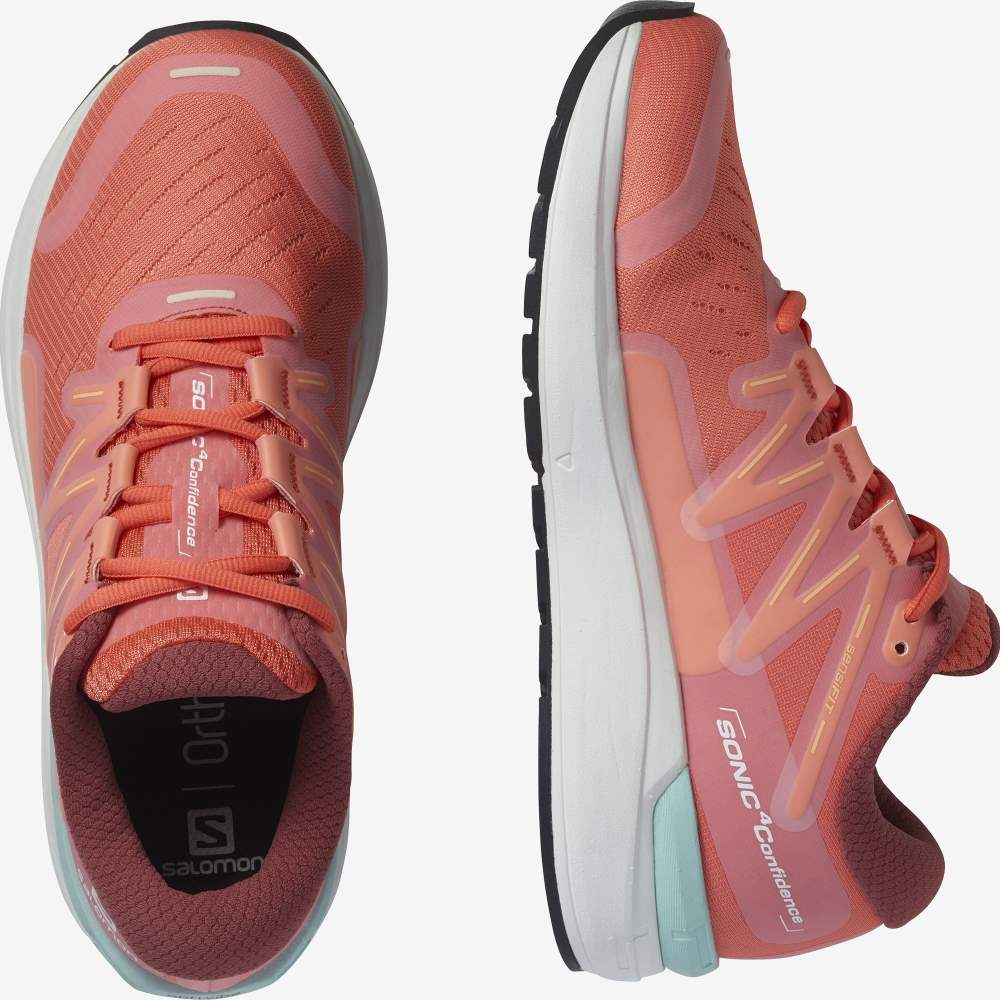 White Salomon Sonic 4 Confidence Women's Running Shoes | 357418RZC