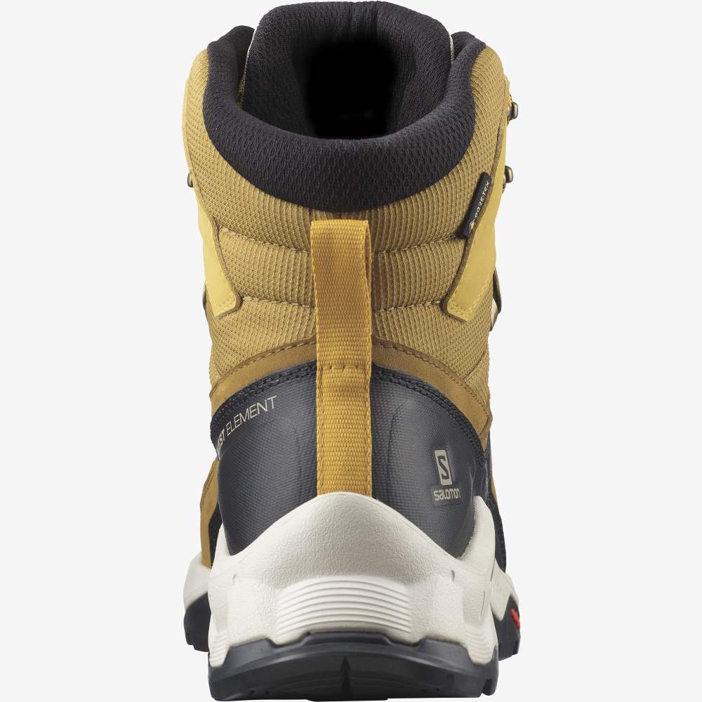 Yellow Black Salomon Quest Element Gore-Tex Men's Hiking Shoes | 835607UBZ