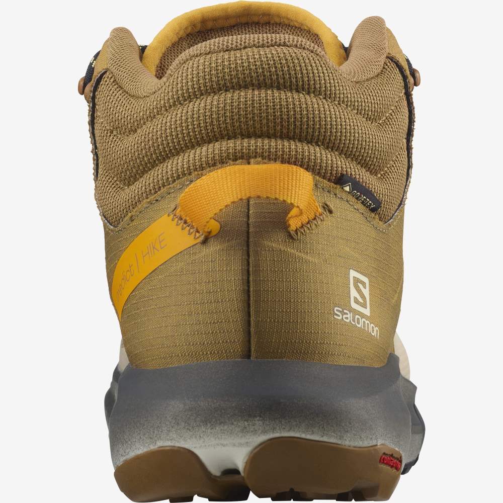 Yellow White Salomon Predict Hike Mid Gore-Tex Men's Hiking Shoes | 820395JKE