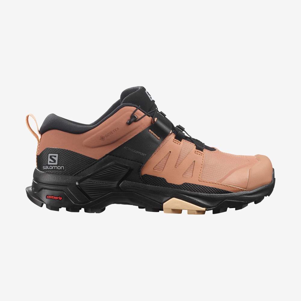 Black Cream Salomon X Ultra 4 Gore-Tex Women's Hiking Shoes | 739412PFU