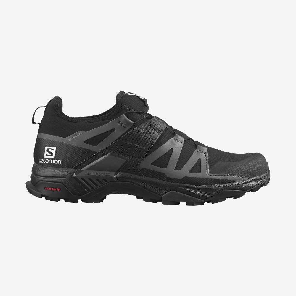 Black Salomon X Ultra Pro Gore-Tex Men's Hiking Shoes | 081264AHR