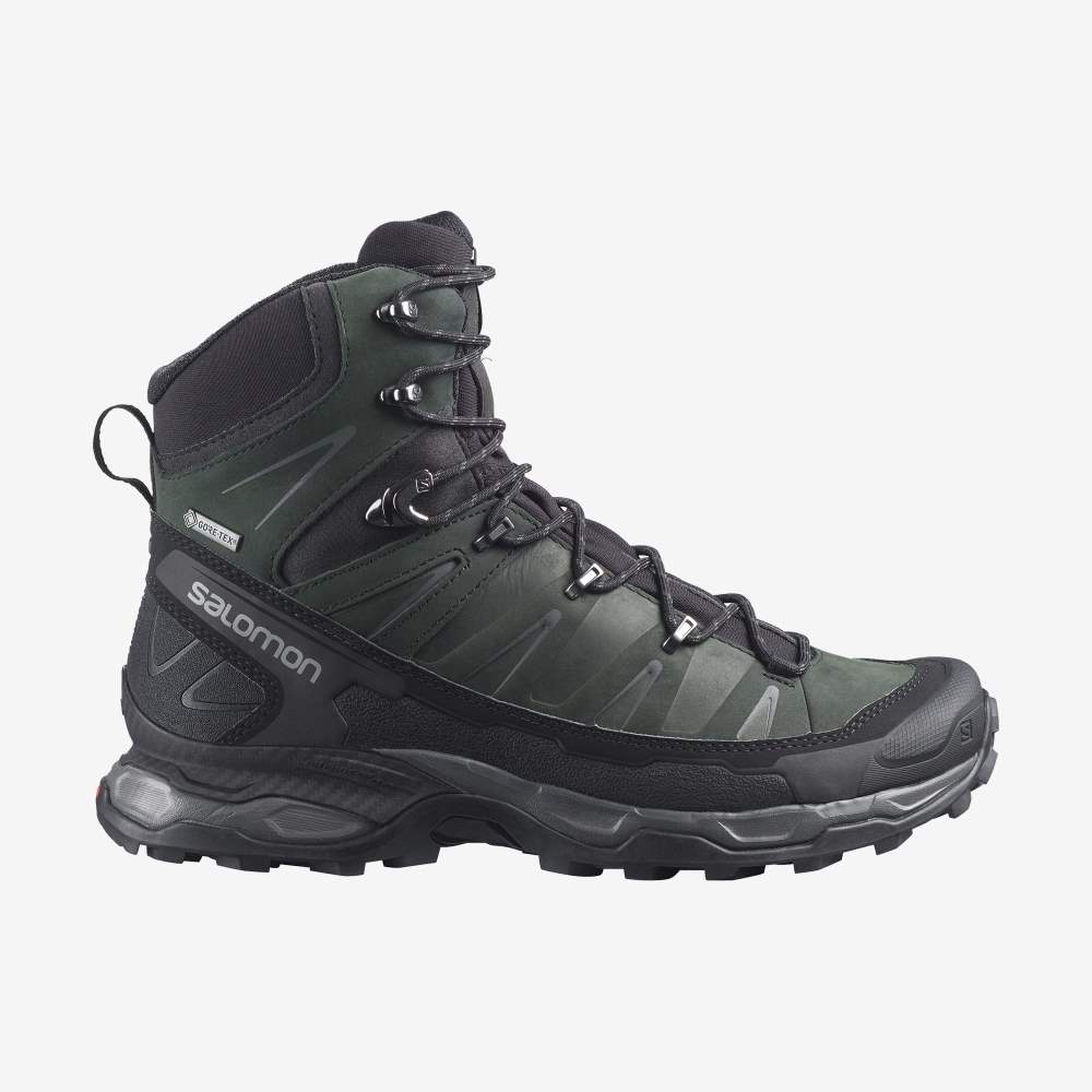 Black Salomon X Ultra Trek Gore-Tex Men's Hiking Shoes | 698230GCB
