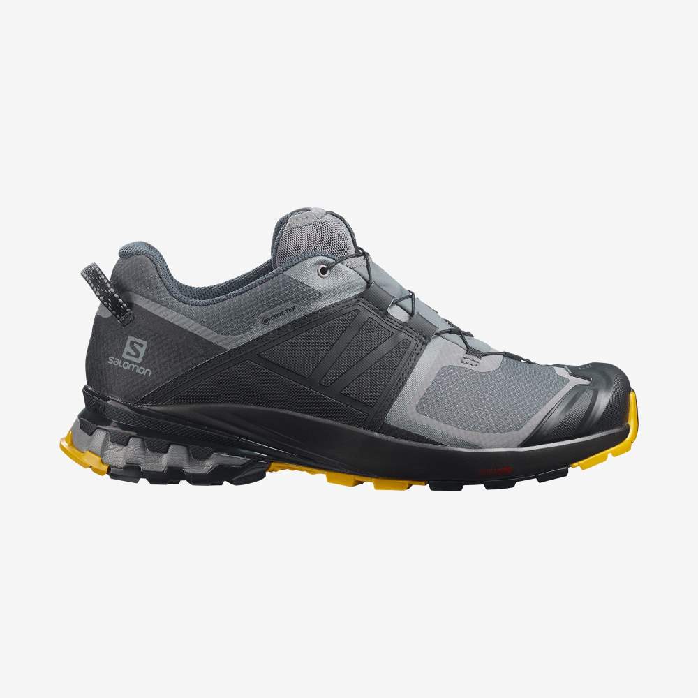 Black Salomon Xa Wild Gore-Tex Men's Hiking Shoes | 641083FTN