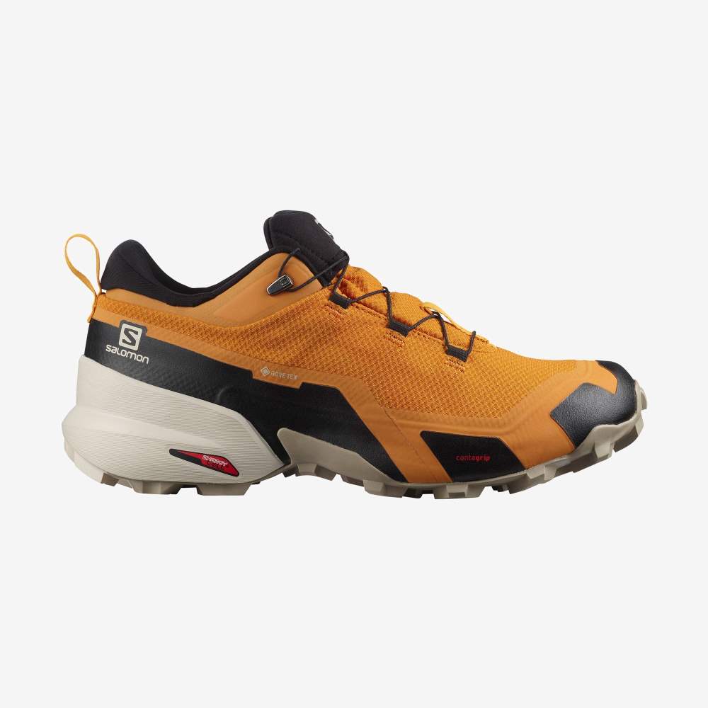 Gold Salomon Cross Hike Gore-Tex Men's Hiking Shoes | 106347UFE