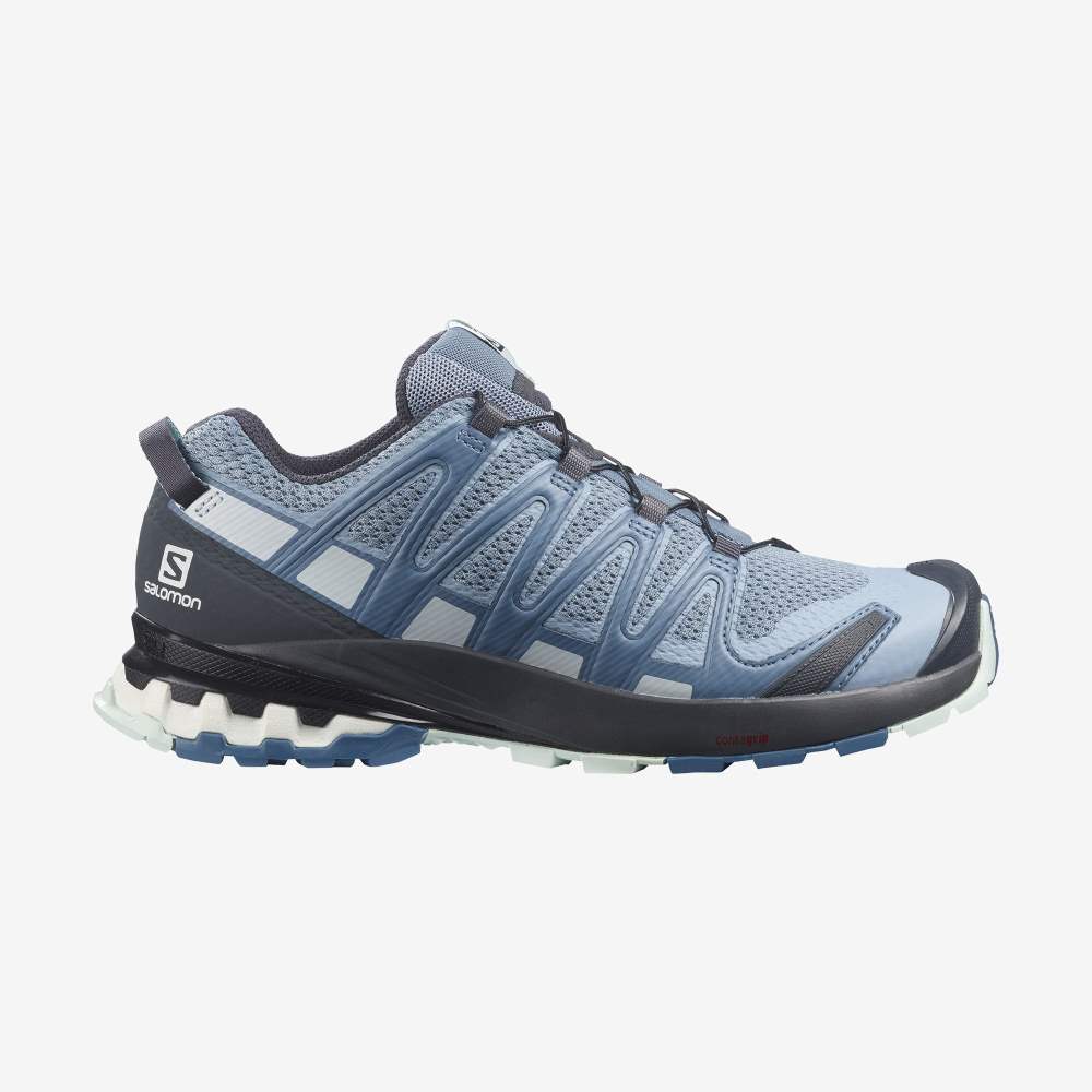 Grey Blue Salomon Xa Pro 3d V8 Women's Hiking Shoes | 023971YZO