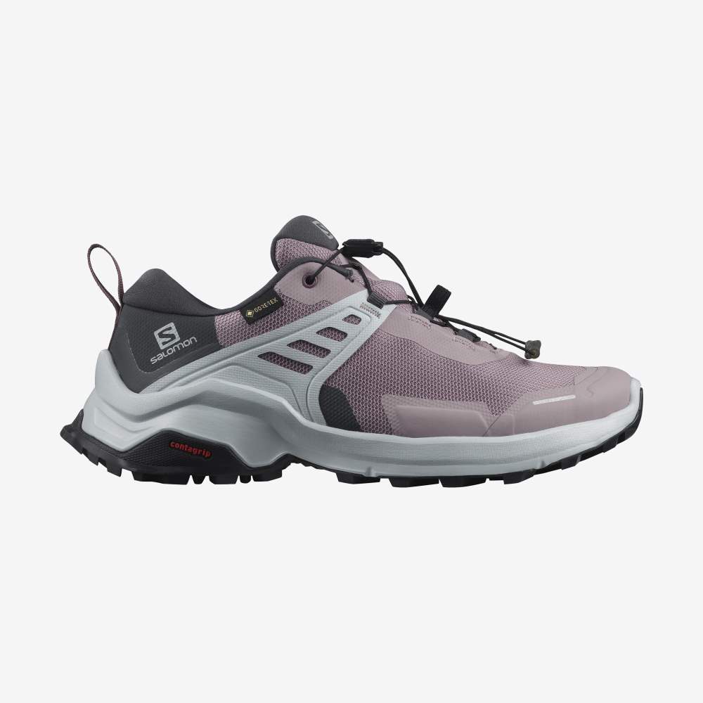 Light Coral Salomon X Raise Gore-Tex Women's Hiking Shoes | 085394GTQ